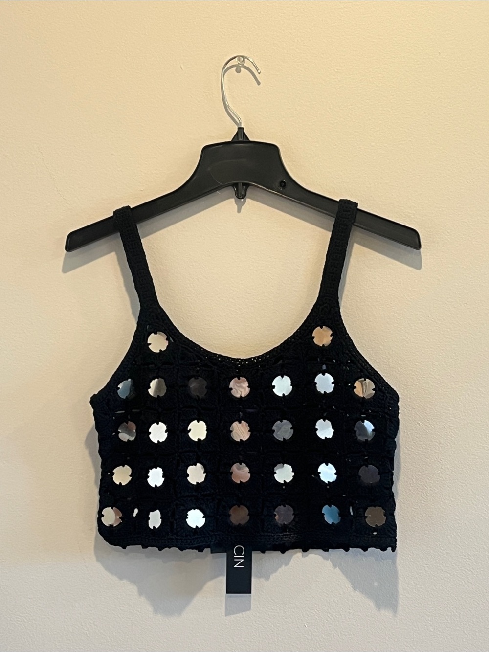 Toccin Bristol Mirrored Scoop Neck Tank - size XS - NWT